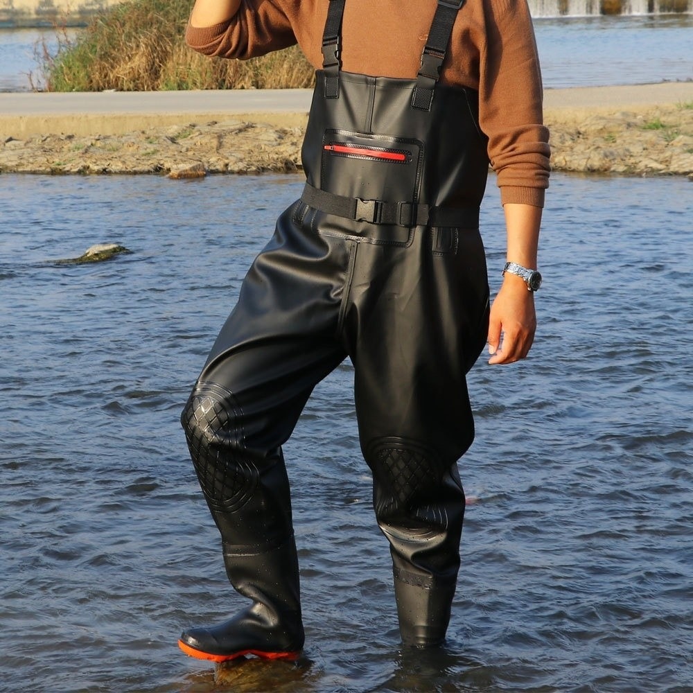 Fishing Waders - Handige PVC-vispakken met dubbele kniebeschermers, verdikte