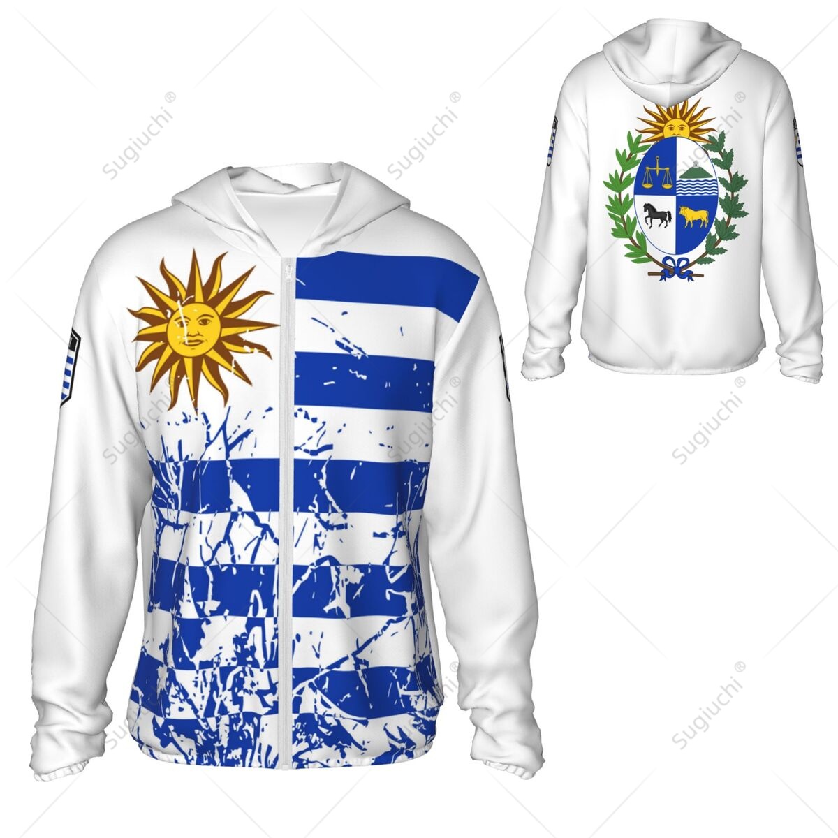 Uruguay Vlag Zonbeschermende h - Fishing Hoodie recensie en prijs